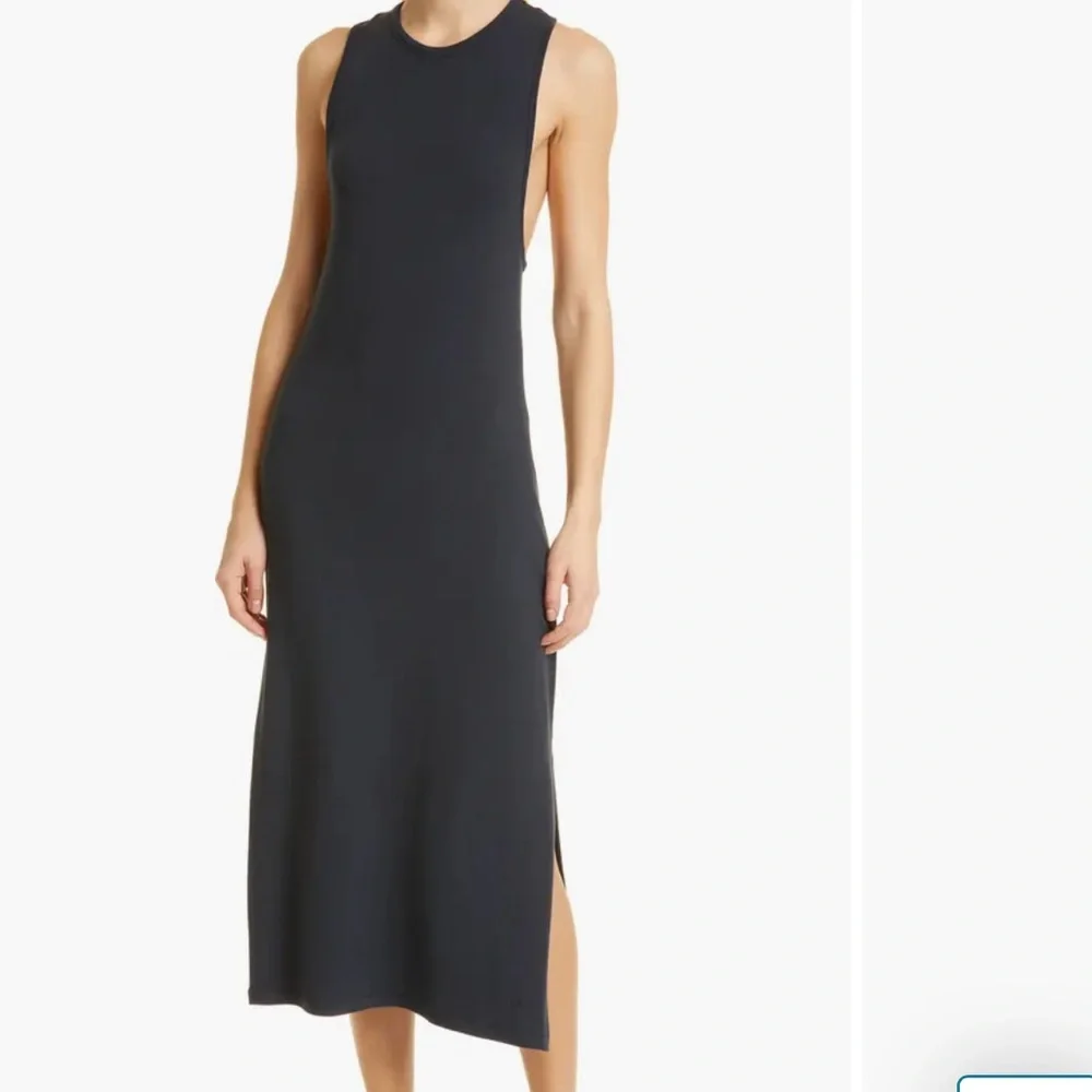 Rag & Bone Sydney Tank Dress Size M Cream Backless Maxi Slits The Row Inspired